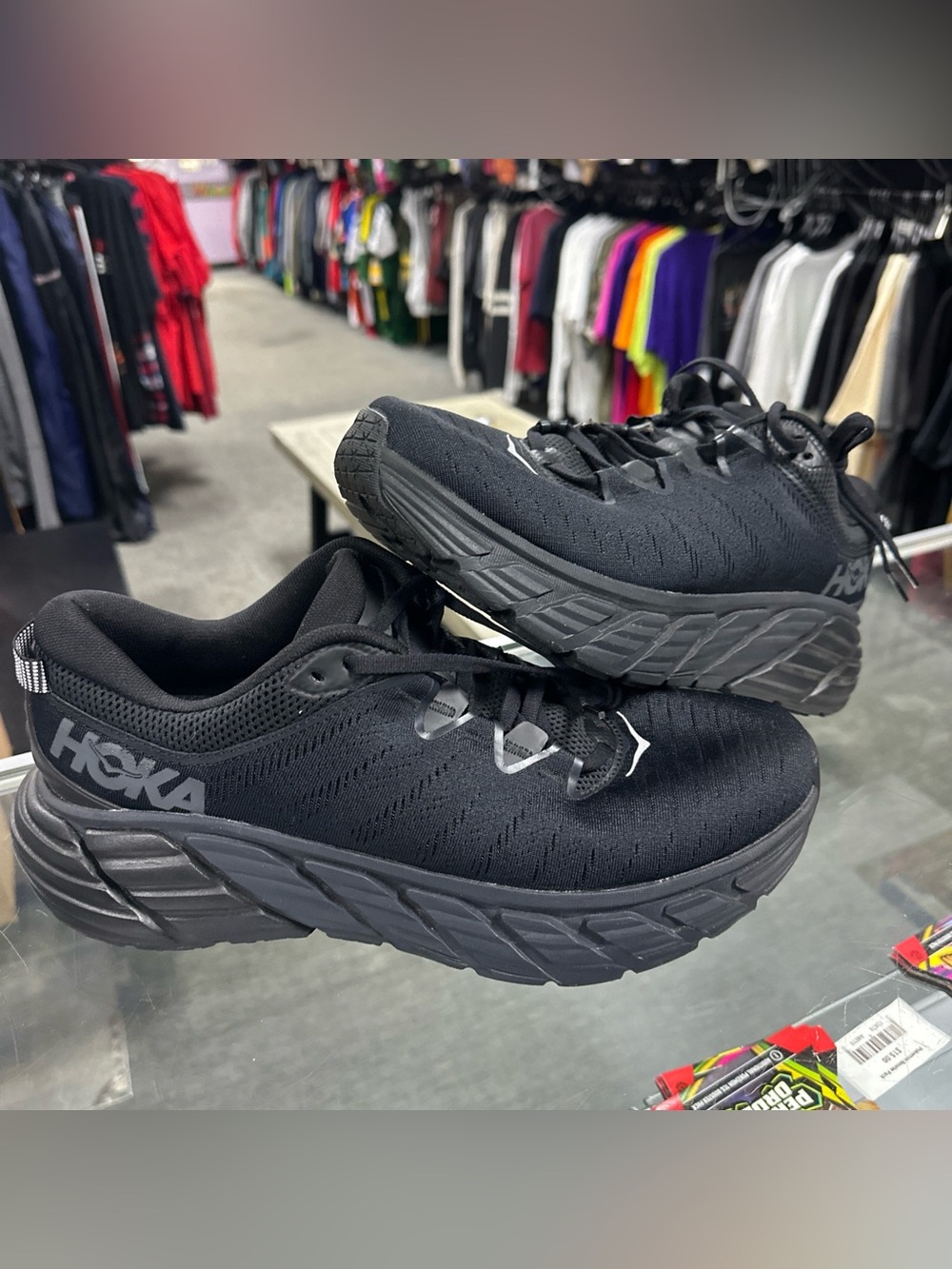 Women 12B/10.5M Hoka One One Gaviota 3 Shoes Black Running Stability Gym Walk